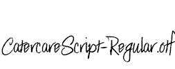 CatercareScript-Regular