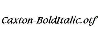 Caxton-BoldItalic