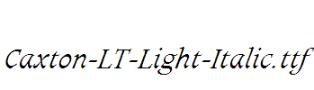 Caxton-LT-Light-Italic