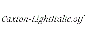 Caxton-LightItalic