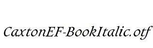 CaxtonEF-BookItalic