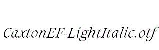 CaxtonEF-LightItalic