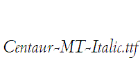 Centaur-MT-Italic