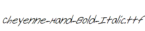 Cheyenne-Hand-Bold-Italic