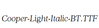 Cooper-Light-Italic-BT