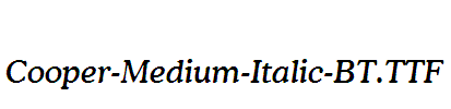 Cooper-Medium-Italic-BT