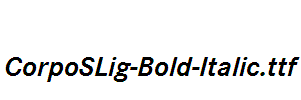 CorpoSLig-Bold-Italic