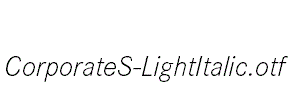 CorporateS-LightItalic