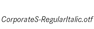 CorporateS-RegularItalic