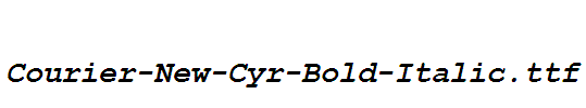 Courier-New-Cyr-Bold-Italic