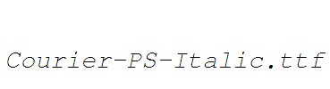 Courier-PS-Italic