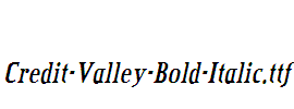 Credit-Valley-Bold-Italic