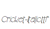 Cricket-Italic