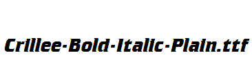 Crillee-Bold-Italic-Plain