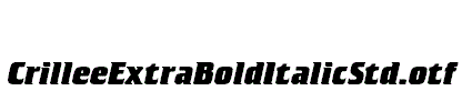 CrilleeExtraBoldItalicStd