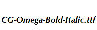 CG-Omega-Bold-Italic