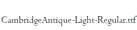 CambridgeAntique-Light-Regular