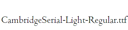 CambridgeSerial-Light-Regular