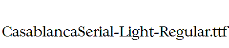 CasablancaSerial-Light-Regular