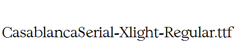 CasablancaSerial-Xlight-Regular