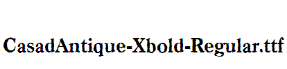 CasadAntique-Xbold-Regular