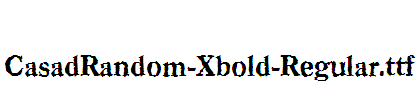 CasadRandom-Xbold-Regular