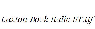 Caxton-Book-Italic-BT