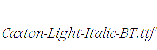 Caxton-Light-Italic-BT