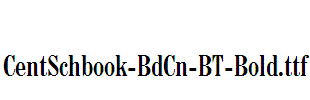 CentSchbook-BdCn-BT-Bold