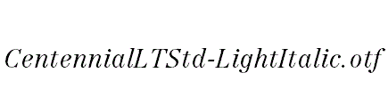 CentennialLTStd-LightItalic