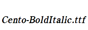 Cento-BoldItalic