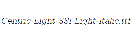 Centric-Light-SSi-Light-Italic