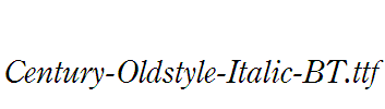 Century-Oldstyle-Italic-BT