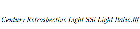 Century-Retrospective-Light-SSi-Light-Italic