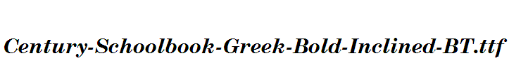 Century-Schoolbook-Greek-Bold-Inclined-BT