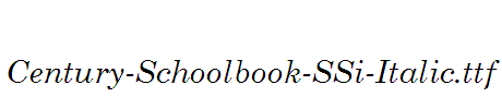 Century-Schoolbook-SSi-Italic