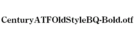 CenturyATFOldStyleBQ-Bold