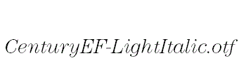 CenturyEF-LightItalic