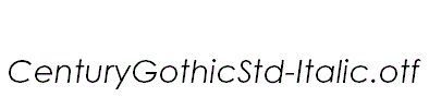 CenturyGothicStd-Italic