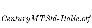 CenturyMTStd-Italic