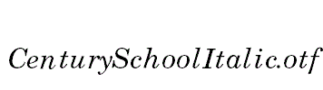 CenturySchoolItalic