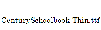 CenturySchoolbook-Thin