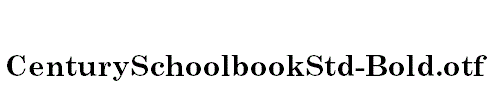 CenturySchoolbookStd-Bold