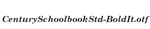 CenturySchoolbookStd-BoldIt