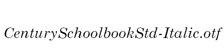 CenturySchoolbookStd-Italic