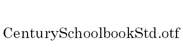 CenturySchoolbookStd