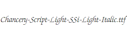 Chancery-Script-Light-SSi-Light-Italic