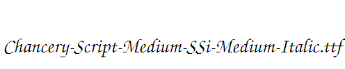 Chancery-Script-Medium-SSi-Medium-Italic