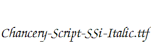 Chancery-Script-SSi-Italic