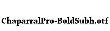 ChaparralPro-BoldSubh